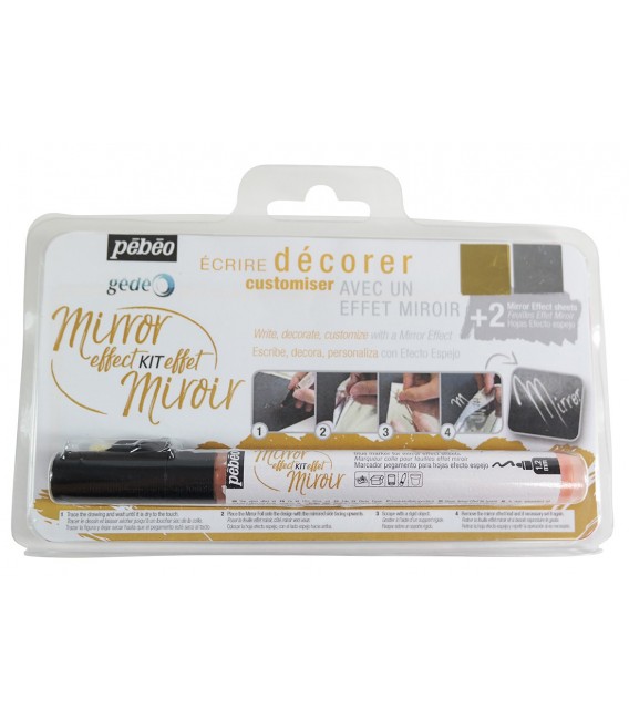 Kit pennarello per foglia d'oro effetto specchio - mix PEBEO 1.2 mm